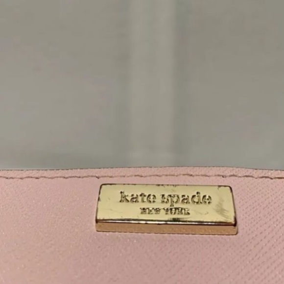 Kate Spade Newbury Lane Stacy Saffiano Leather Clutch Wallet WLRU1601 Pink - Picture 9 of 9